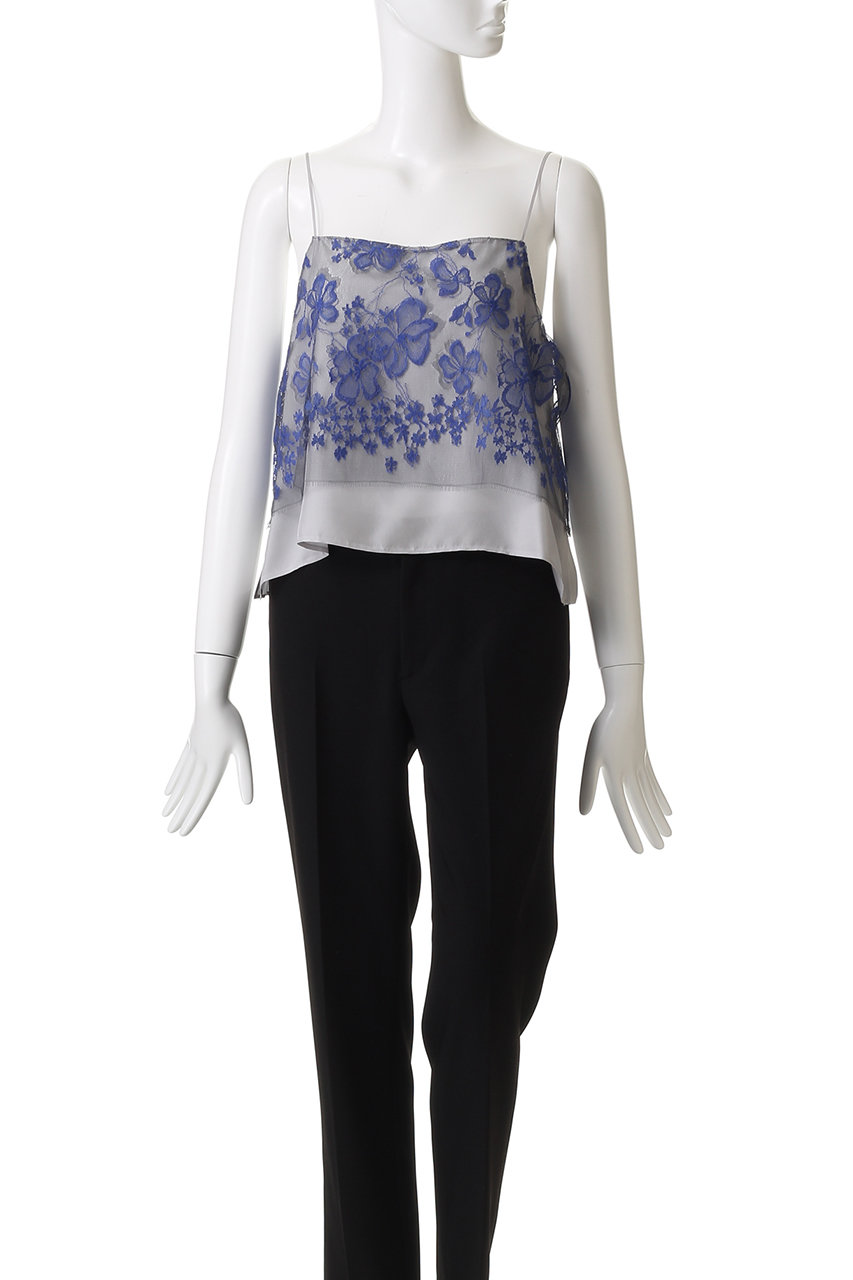 【完売品】ebureエブール ブルーフラワーレースキャミソール ebure(エブール)｜ブルーフラワーレース キャミソール/ブルー の通販