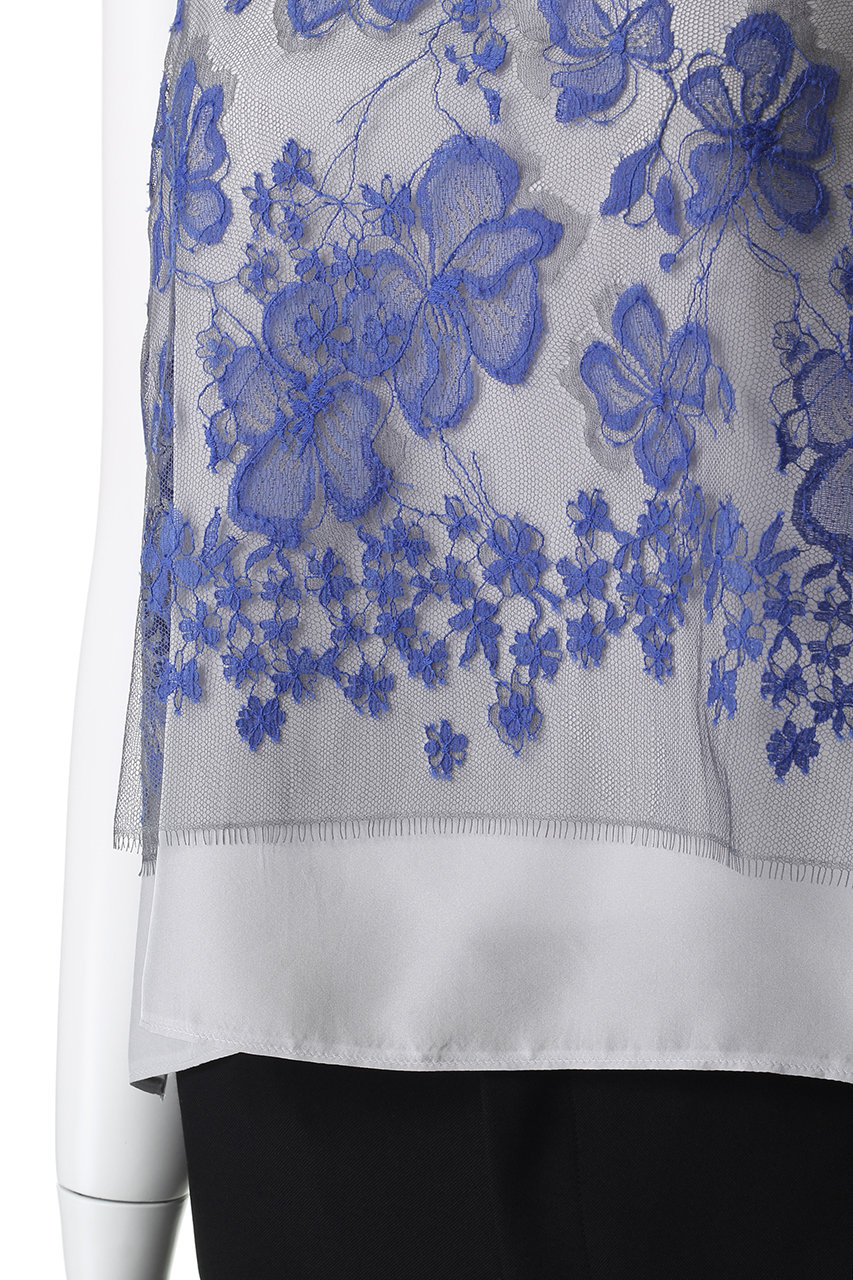 ebure(エブール)｜ブルーフラワーレース キャミソール/ブルー の通販