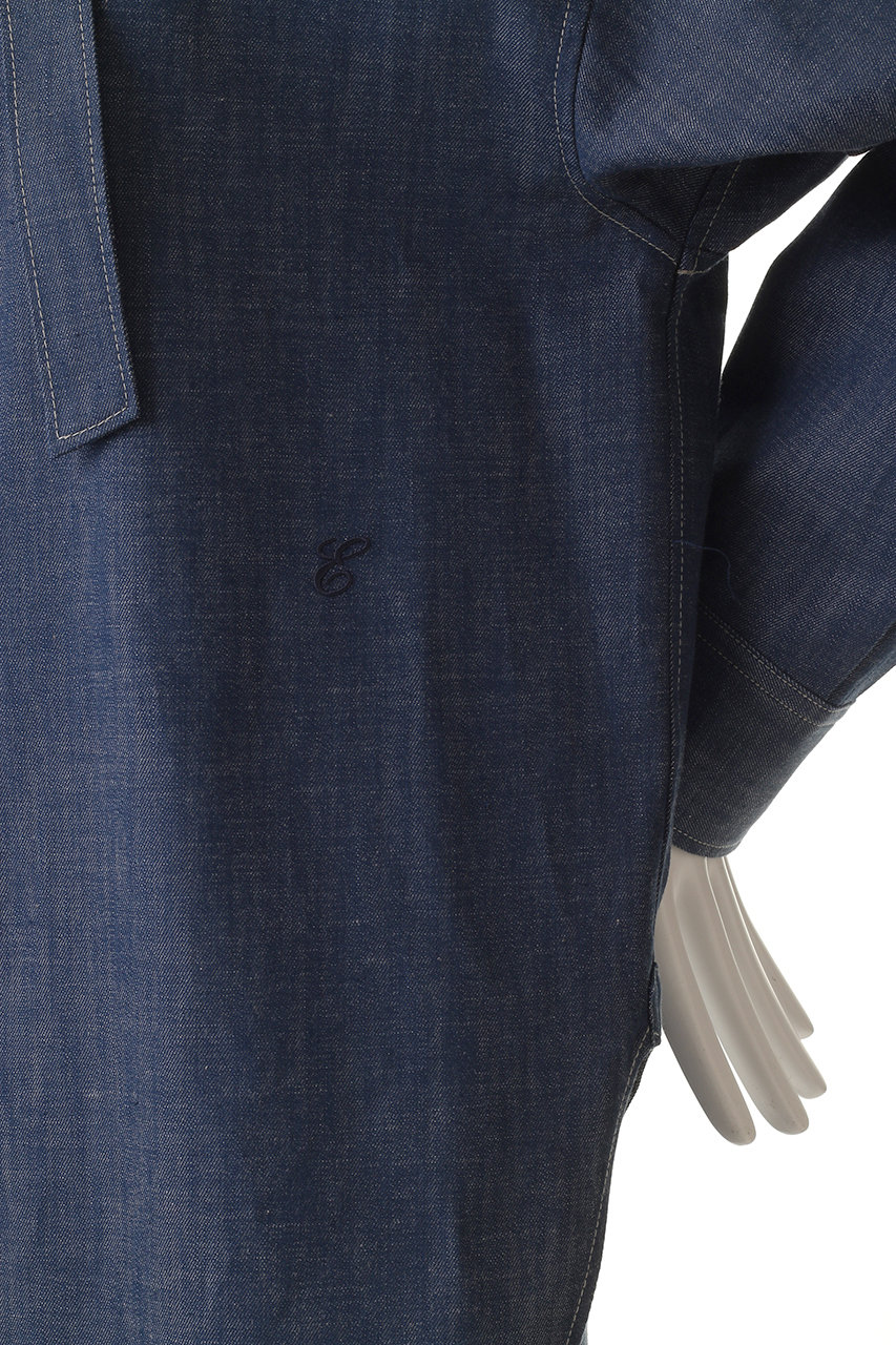 ebure エブール　ライトオンスデニム ボウタイシャツ ebure(エブール)｜ライトオンスデニム ボウタイシャツ/ブルー の