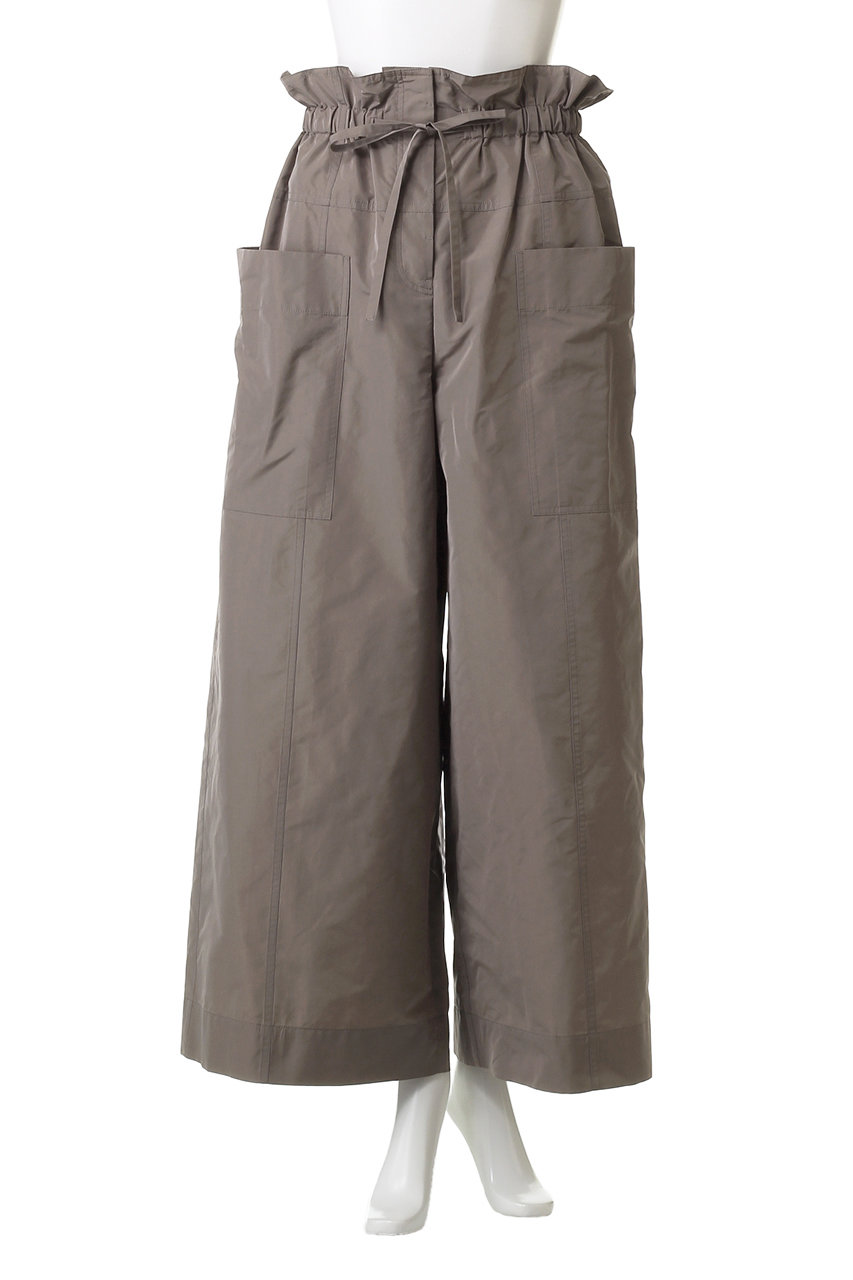 ebure(エブール)｜マイクロタフタ サスペンダーワイドパンツ/ライト