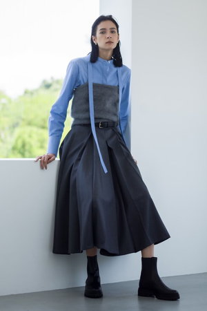 ebure エブール オーバーシャツ ブラウス ブルー FW25_01 | ebure(エブール)