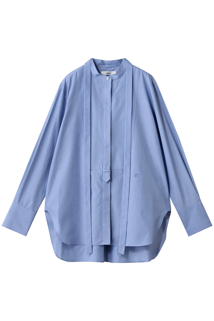 ebure エッセンシャルコットン バンドカラーシャツ (ライトブルー, 38) エブール ELLE SHOP ebure エッセンシャルコットン バンドカラーシャツ (ライトブルー, 38) エブール ELLE SHOP