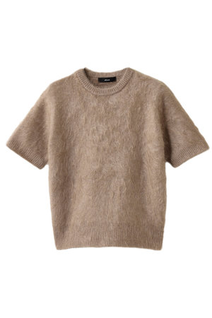 エブール/ebureのカシミアファーニット ハーフスリーブトップス(110300/110301)