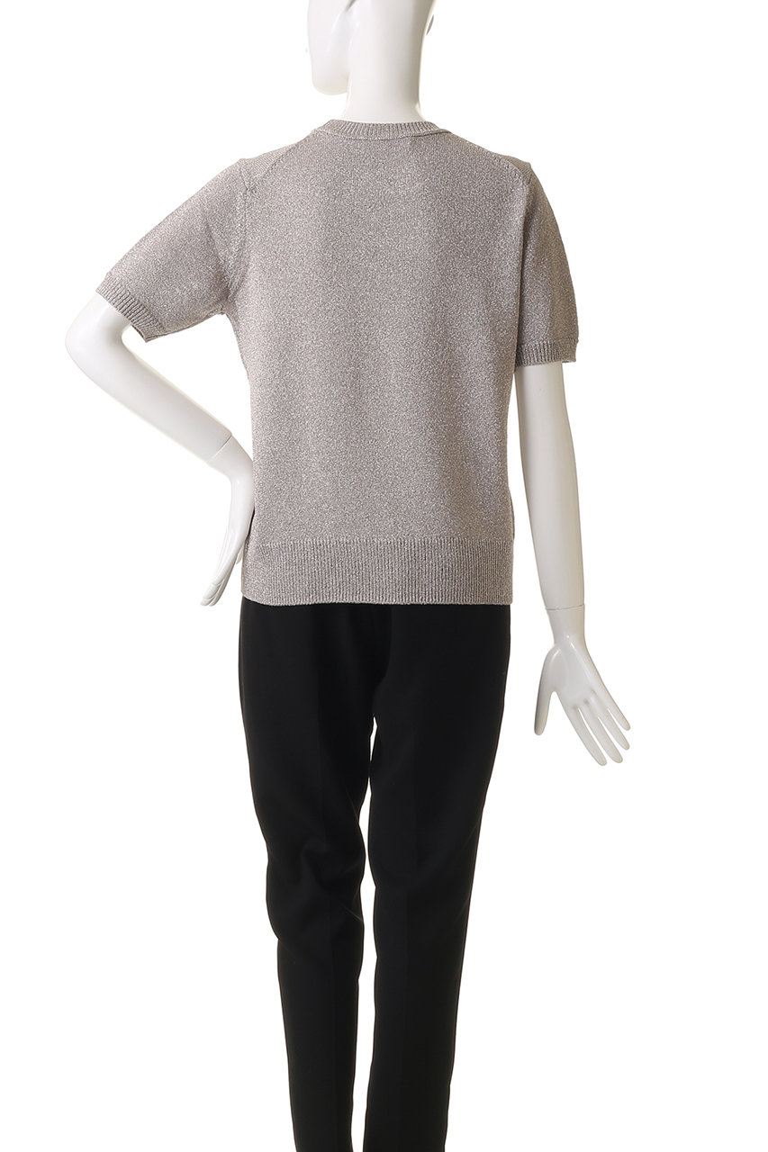 ebure(エブール)｜ブライトラメリリヤーン ハーフスリーブニットプル