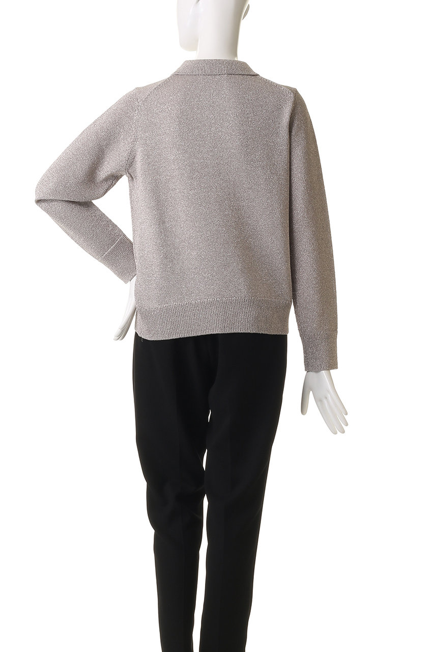 ebure(エブール)｜ブライトラメリリヤーン ポロカラーニットプル