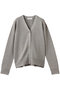 ブライトラメリリヤーン Vネックニットカーディガン エブール/ebure シルバー