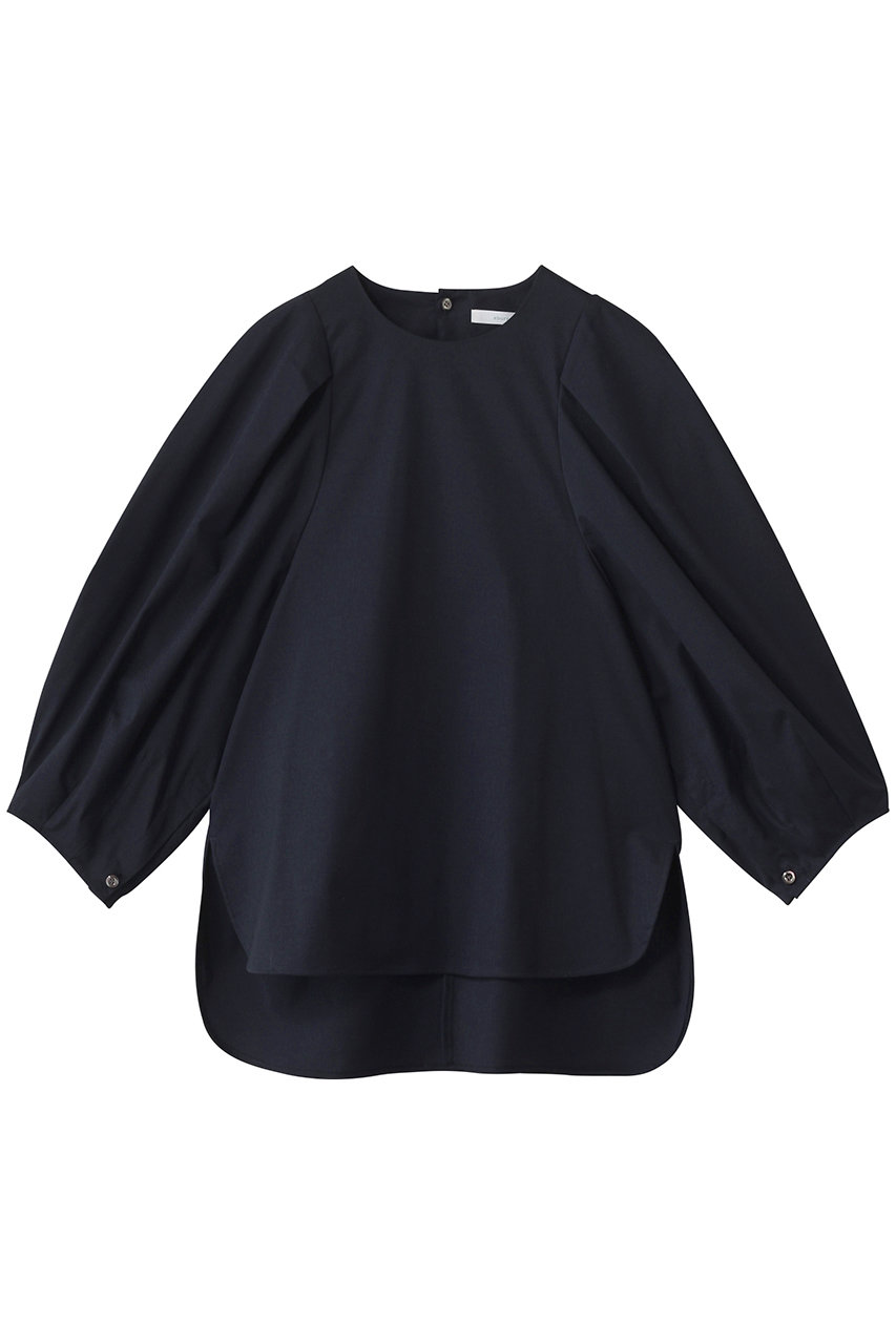 ebure 【店舗限定】ハイパワーコットン ボリュームブラウス (ネイビー, 38) エブール ELLE SHOP ebure 【店舗限定】ハイパワーコットン ボリュームブラウス (ネイビー, 38) エブール ELLE SHOP