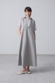 【店舗限定】ドライ2WAYウール シャツカラージャンパースカート エブール/ebure
