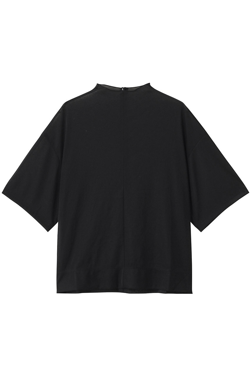 エブール/ebureの【店舗限定】シアーストレッチ ボックスシルエットTブラウス(ブラック/4210700622/25FWBL06KK)