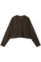 【店舗限定】シアーストレッチ クルーネックショートプルオーバー エブール/ebure ブラウン