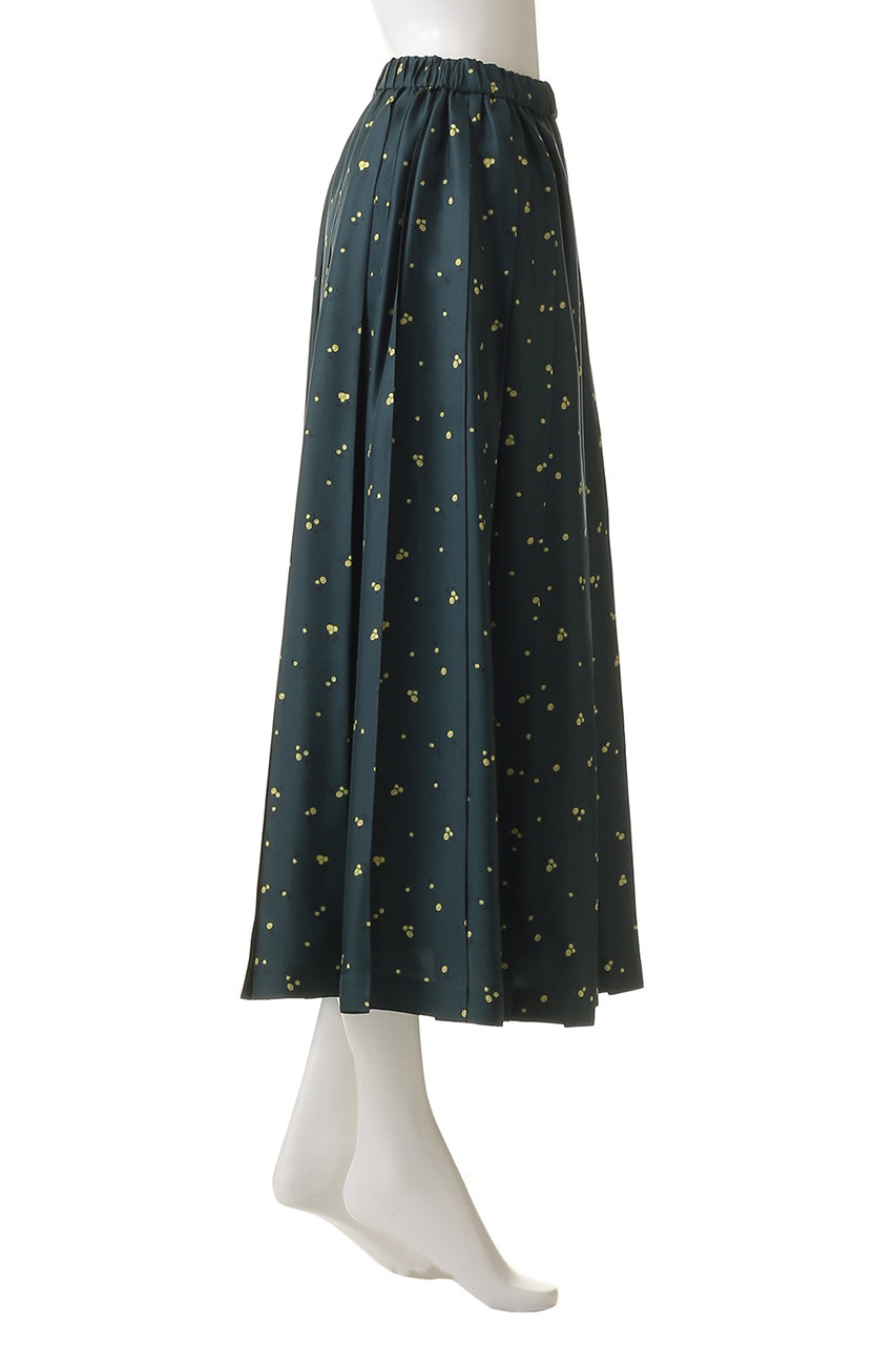 ebureボックススカート ebure(エブール)｜シルクスモールフラワー プリーツスカート