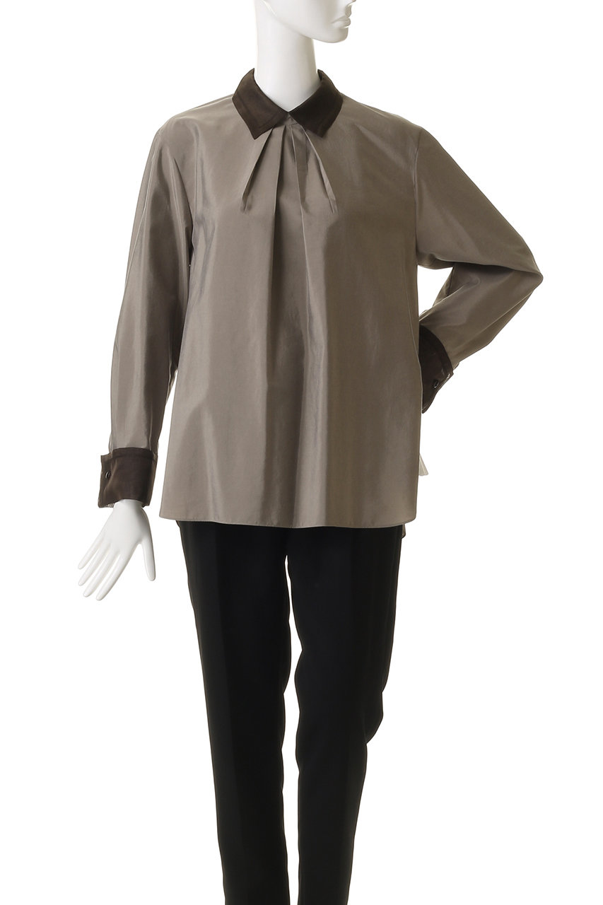 ebure(エブール)｜パウダリーシルク オーガンジーディテールブラウス