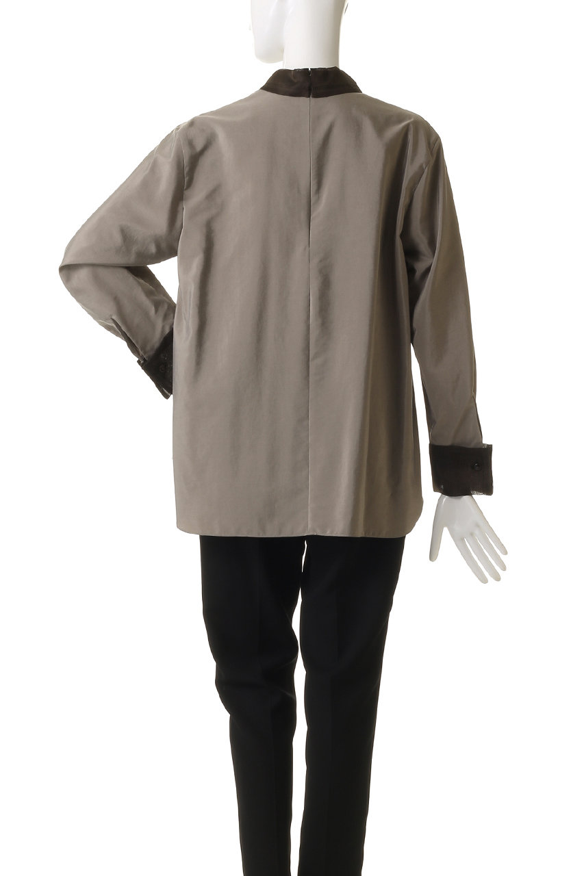 ebure(エブール)｜パウダリーシルク オーガンジーディテールブラウス