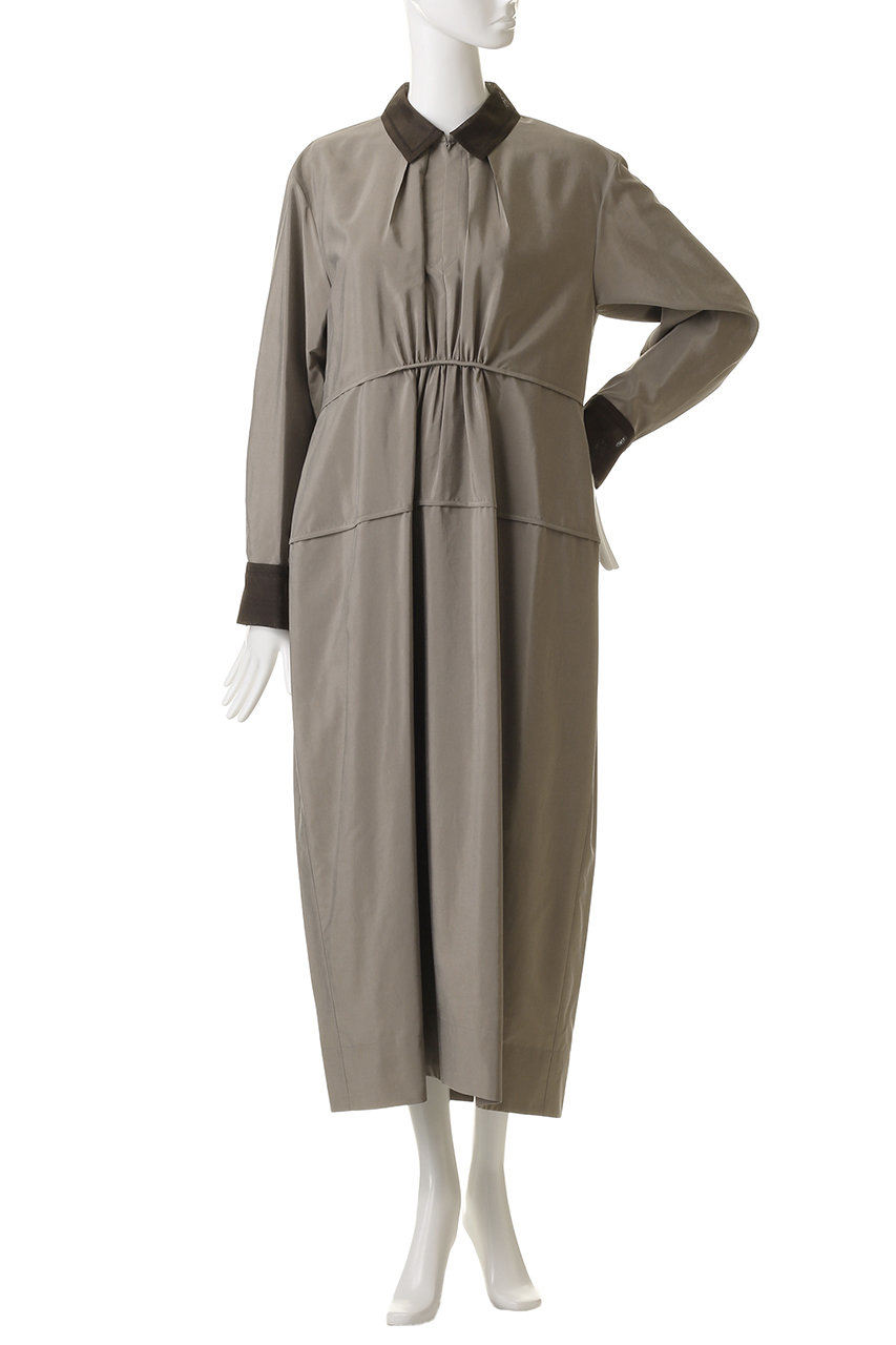 ebure(エブール)｜パウダリーシルク オーガンジーディテールワンピース