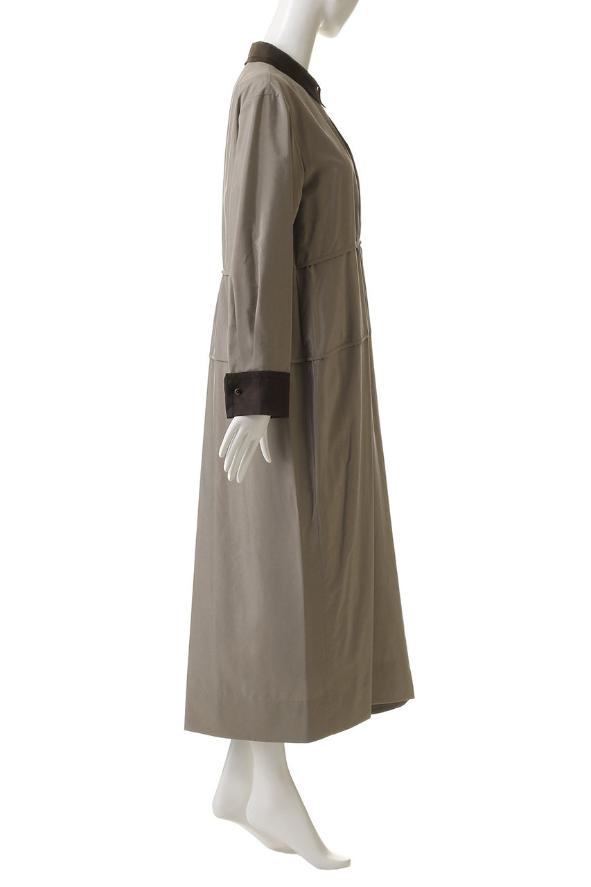 【ebure】　ワンピース ebure(エブール)｜パウダリーシルク オーガンジーディテールワンピース