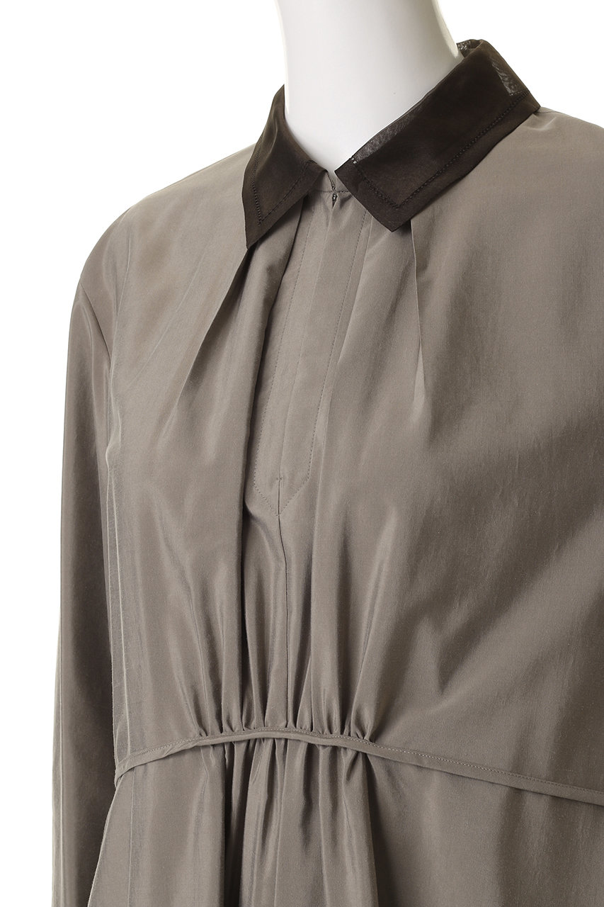 ebure(エブール)｜パウダリーシルク オーガンジーディテールワンピース