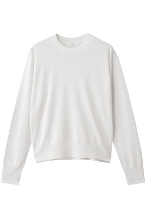 エブール/ebureのハイゲージウールシルクカシミア クルーネックニットプルオーバー(110300/110301)