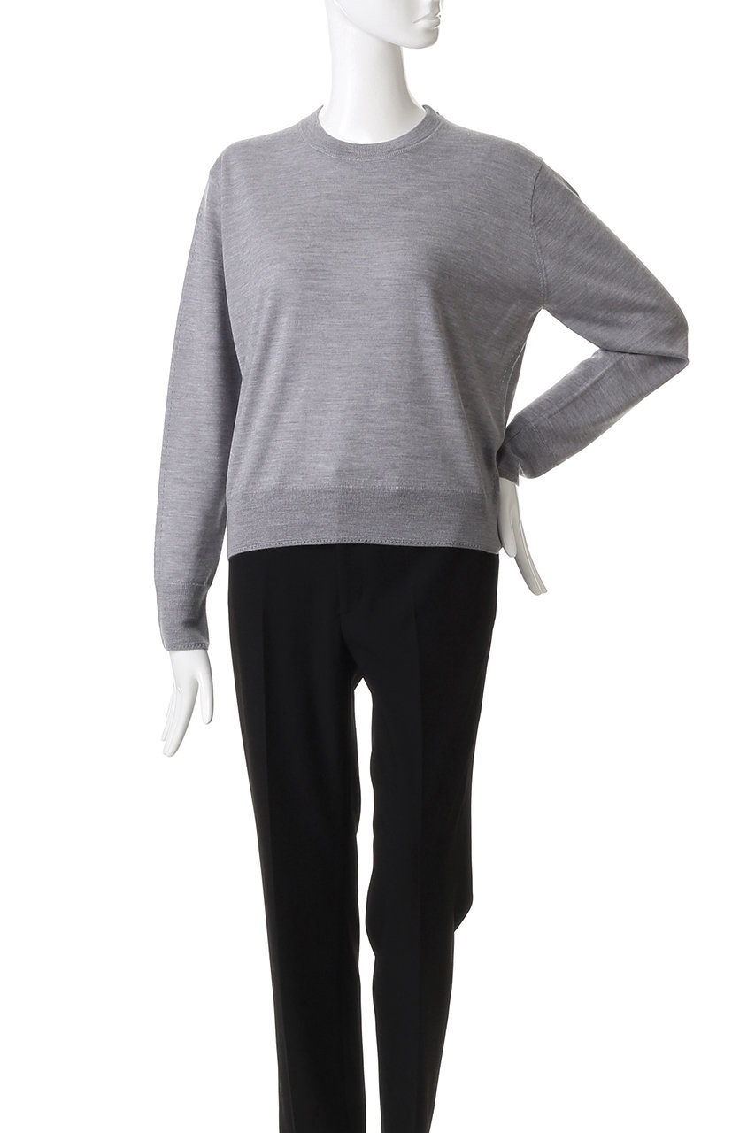 美品✨エブール ebure ウールカシミヤ ハイネックニット ネイビーブルー ローゲージカシミアタートルネックニット 4210800343