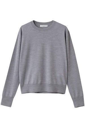 美品ebure / エブール シルク コットン クルーネック ニット セーター 美品］ebure シルクコットンクルーネックニット シルク混 長袖