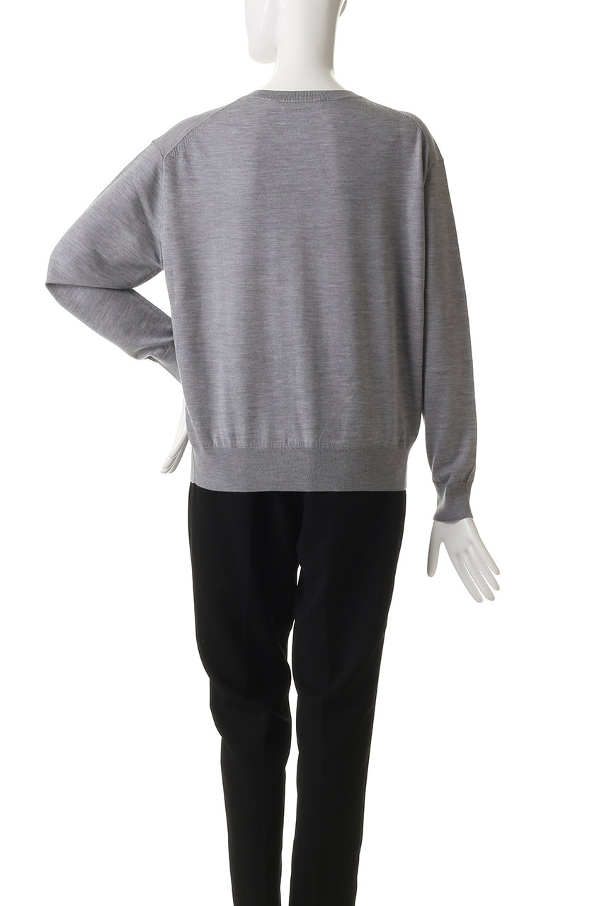 ebure(エブール)｜ハイゲージウールシルクカシミア Vネックニットプル