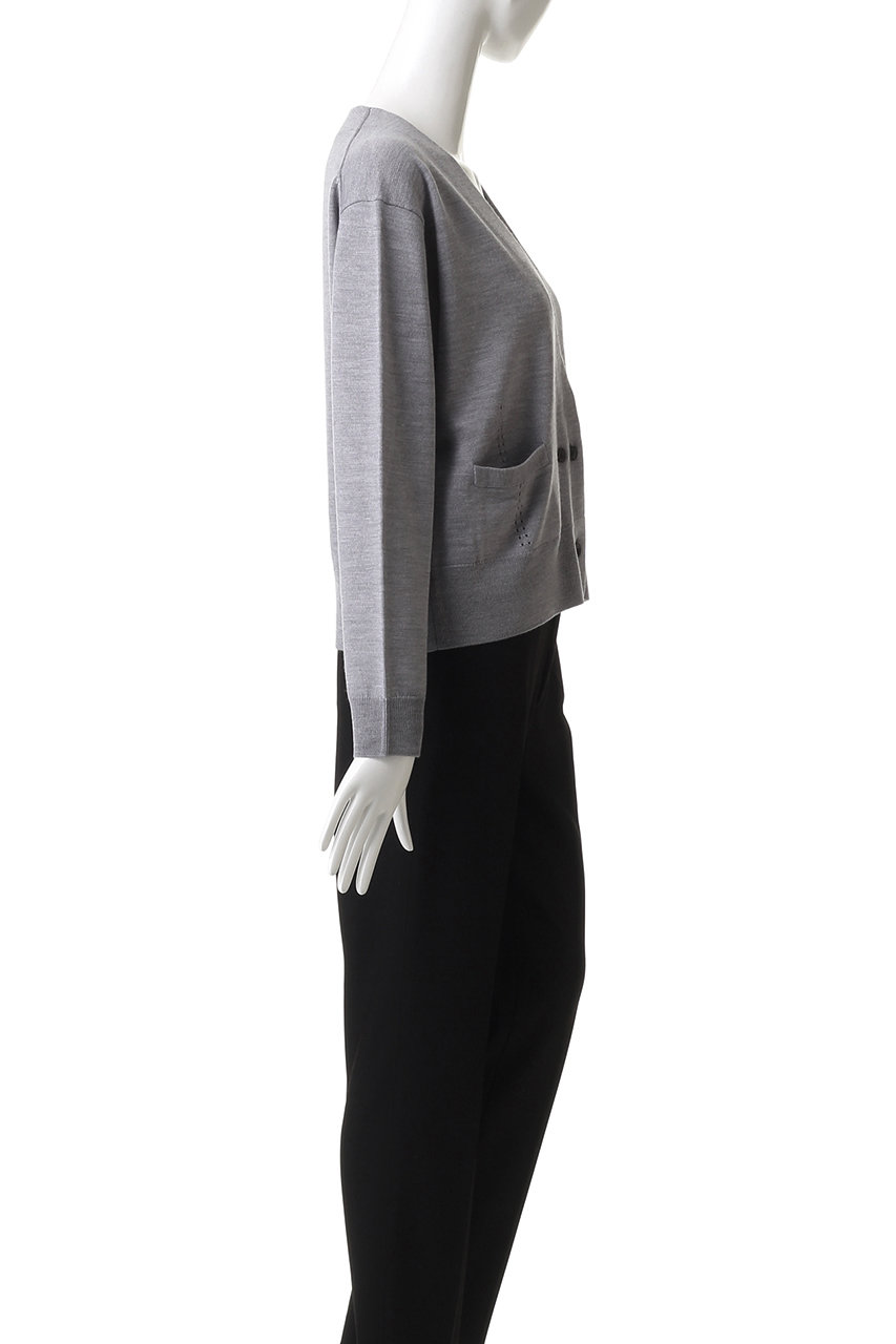 ebure(エブール)｜ハイゲージウールシルクカシミア Vネックニット