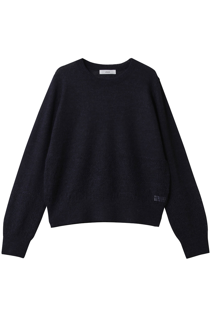 ebure(エブール)｜アイレットポイントニット クルーネックプルオーバー