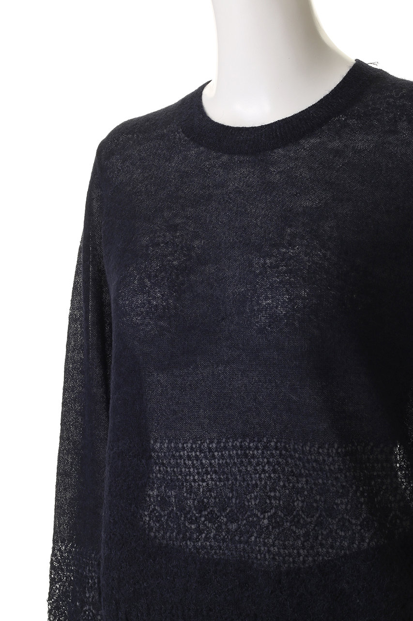 ebure(エブール)｜アイレットポイントニット クルーネックプルオーバー