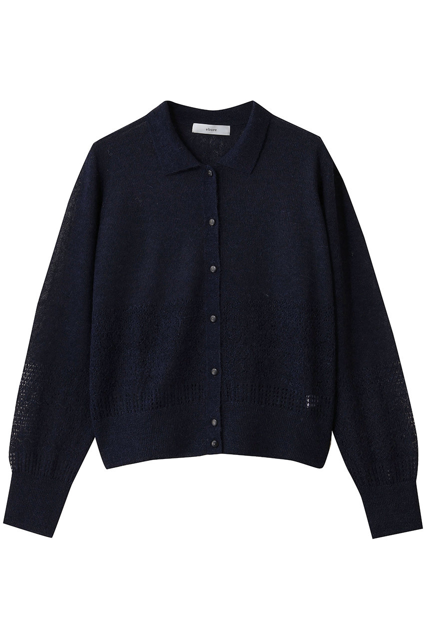 ebure エブールニット　ネイビー♡ ミックスカラーラメ ニットカーディガン | ebure (Women