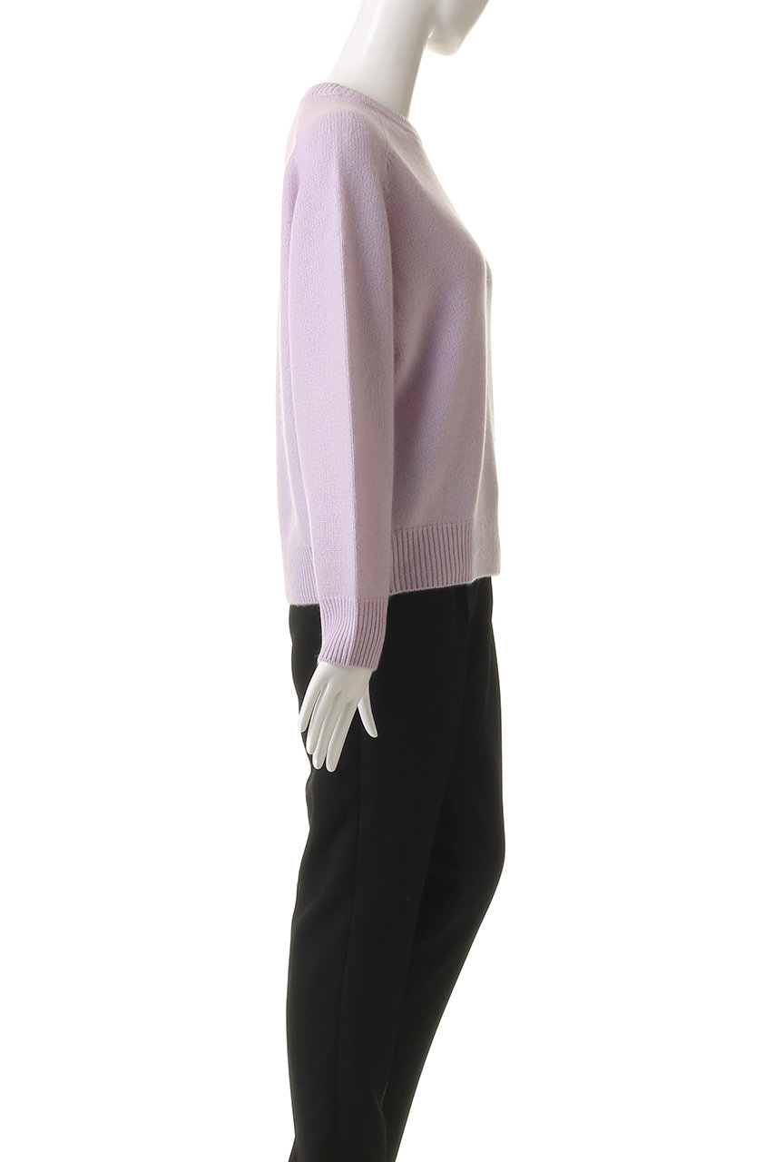 現行✨新品タグ付✨ebure リブニット ウール クルーネック ピンク 薄手 M BATEAUX DE SHIPS: ブラッシュド クルーネック プルオーバー ニット