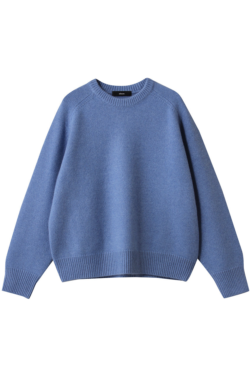 エブール/ebureのローゲージカシミア クルーネックプルオーバー(ブルー/4210800342/25FWKT11)
