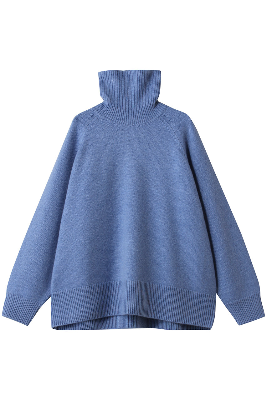 ローゲージカシミア タートルネックニットプルオーバー