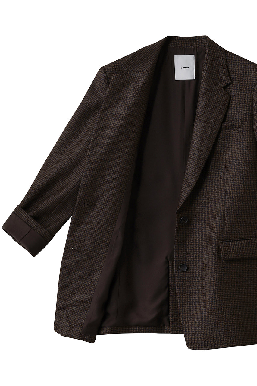 ebure ジャケット　38 ebure(エブール)｜ハウンドトゥース 2釦シングルジャケット