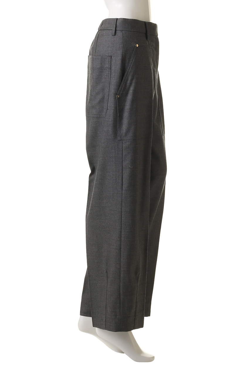 ebure(エブール)｜ウールサキソニー ベイカーパンツ/ダークブルー の