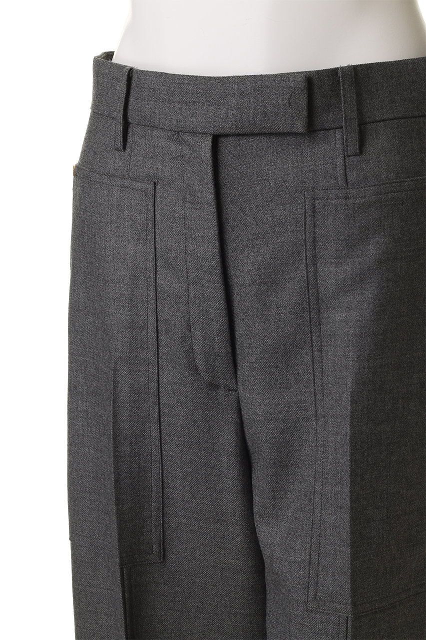 ebure(エブール)｜ウールサキソニー ベイカーパンツ/ダークブルー の