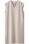 【店舗限定】ソフトフラノ ノースリーブワンピース エブール/ebure ライトベージュ