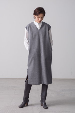 エブール/ebureの【店舗限定】ソフトフラノ ノースリーブワンピース(110500/110502)