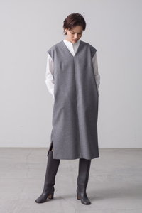 ebure （エブール）シープスキン ノースリーブワンピース ebure｜エブールのワンピース・チュニック通販｜ELLE SHOP (エル