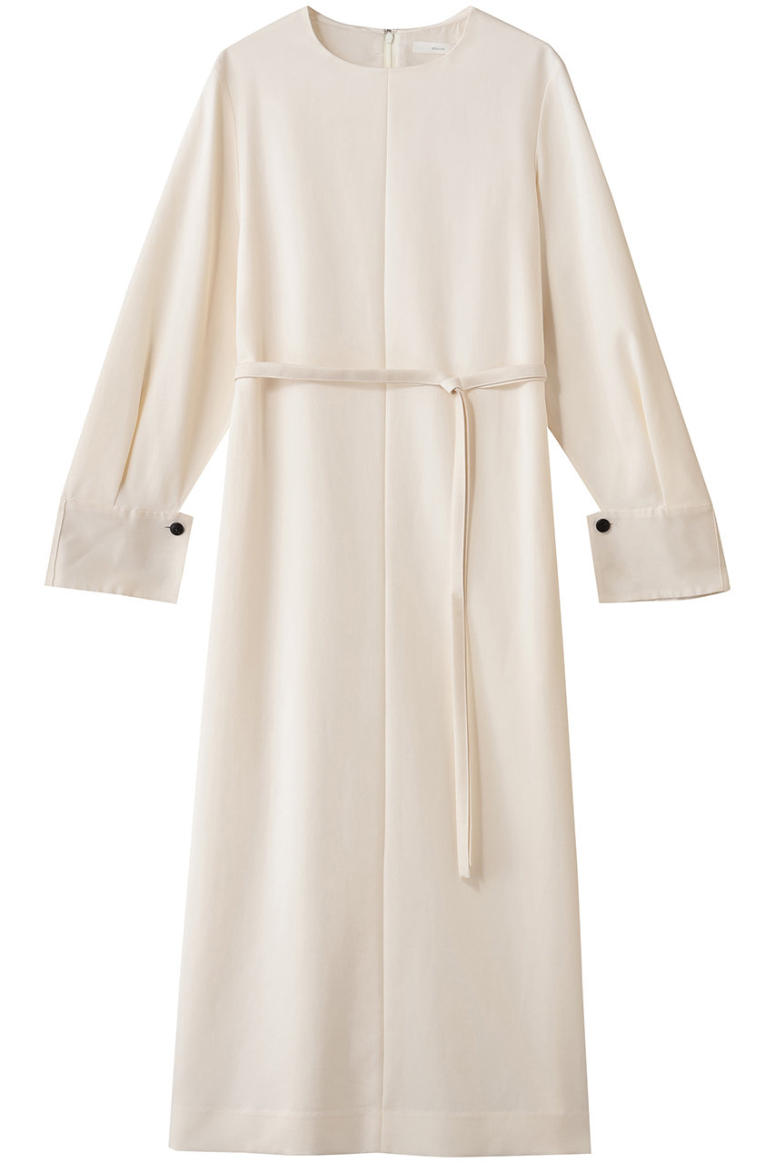 ebure 【店舗限定】ボイルダブルクロス Iラインワンピース (ホワイト, 38) エブール ELLE SHOP ebure 【店舗限定】ボイルダブルクロス Iラインワンピース (ホワイト, 38) エブール ELLE SHOP