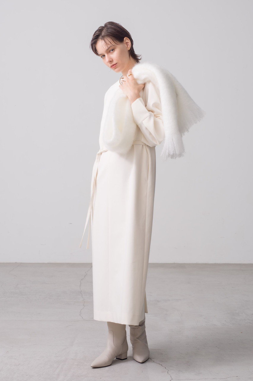 エブール　ワンピース　38 白 ebure(エブール)｜【店舗限定】ボイルダブルクロス Iラインワンピース