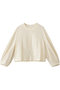 ウールポプリン プルオーバーブラウス エブール/ebure ホワイト