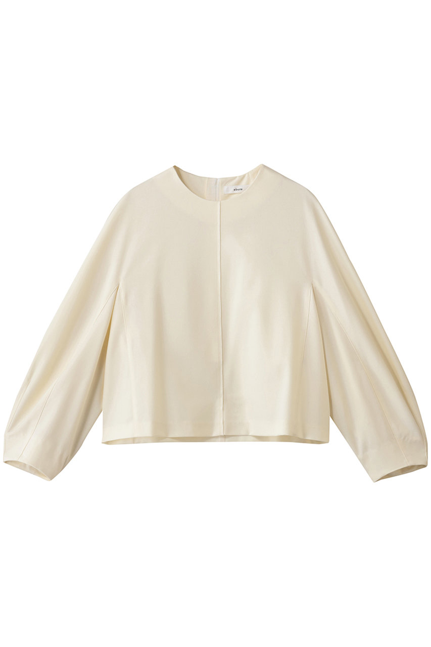 ウールポプリン プルオーバーブラウス