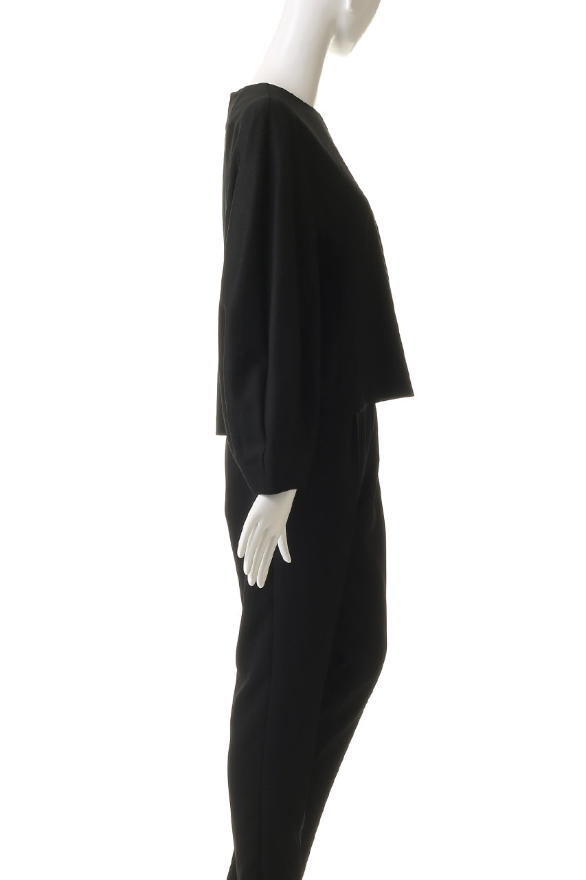 ebure(エブール)｜ウールポプリン プルオーバーブラウス/ホワイト の