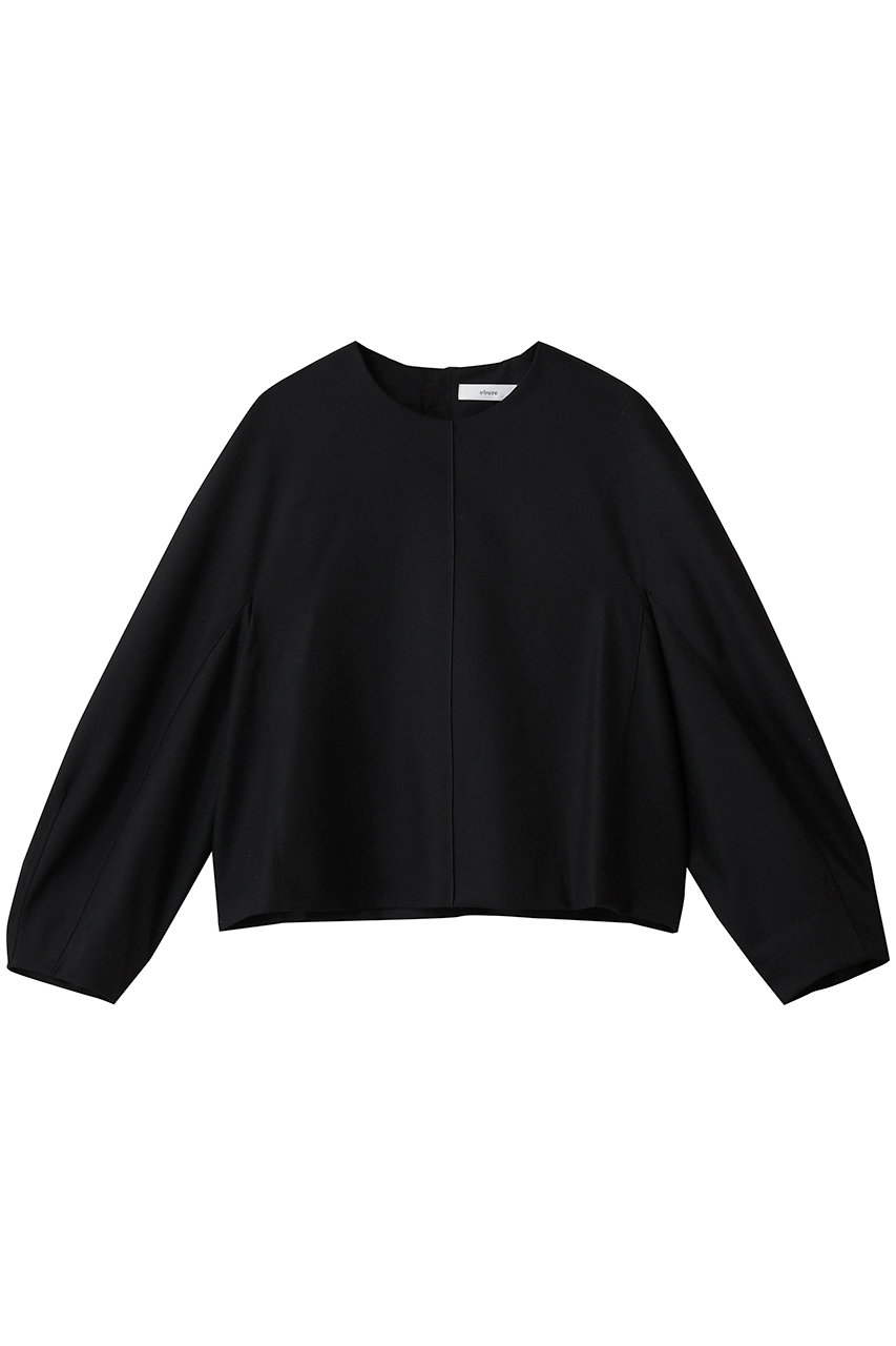 ウールポプリン プルオーバーブラウス