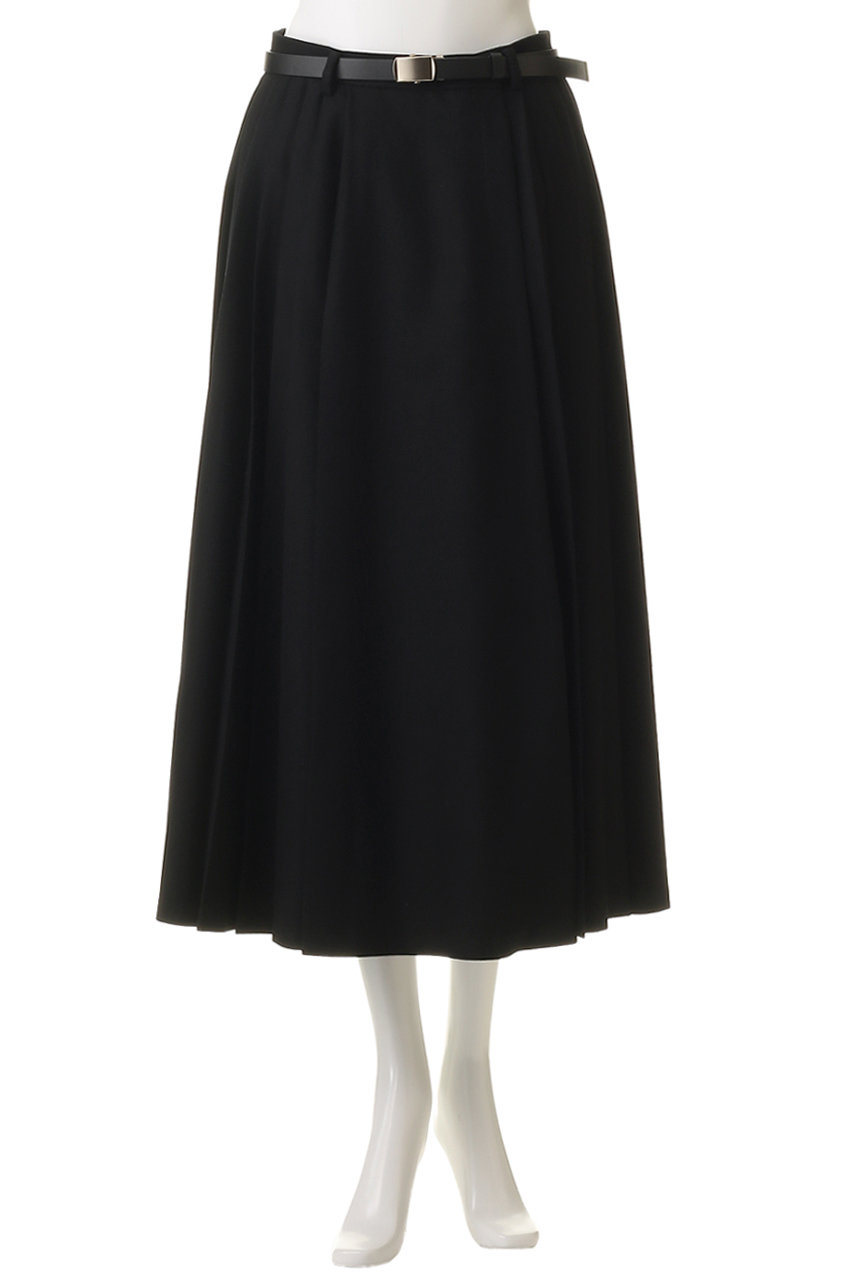 ebure(エブール)｜ウールポプリン サイドプリーツラップライクスカート