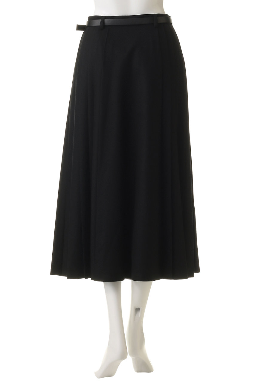 ebure(エブール)｜ウールポプリン サイドプリーツラップライクスカート