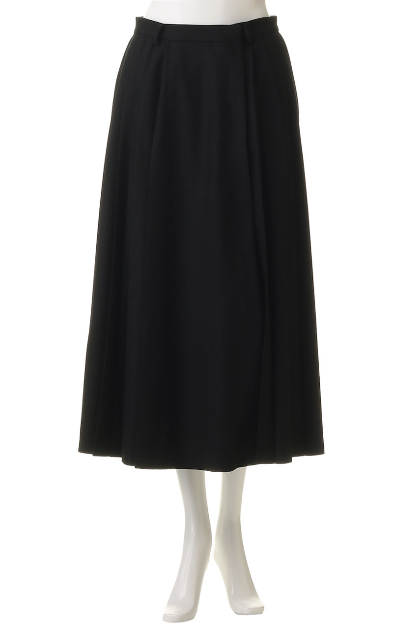 ebure(エブール)｜ウールポプリン サイドプリーツラップライクスカート