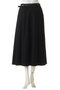 ウールポプリン サイドプリーツラップライクスカート エブール/ebure