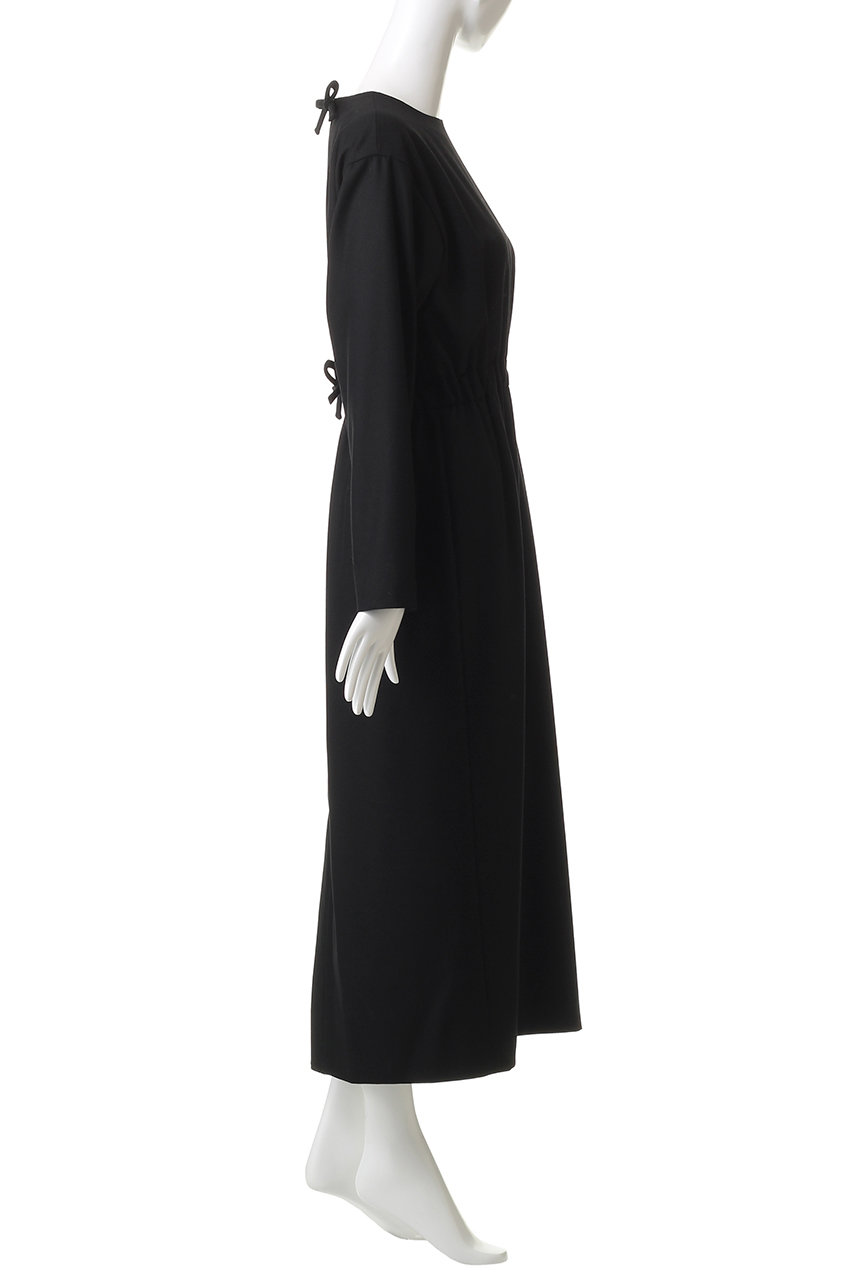 ebure(エブール)｜ウールポプリン Iラインワンピース/ホワイト の通販