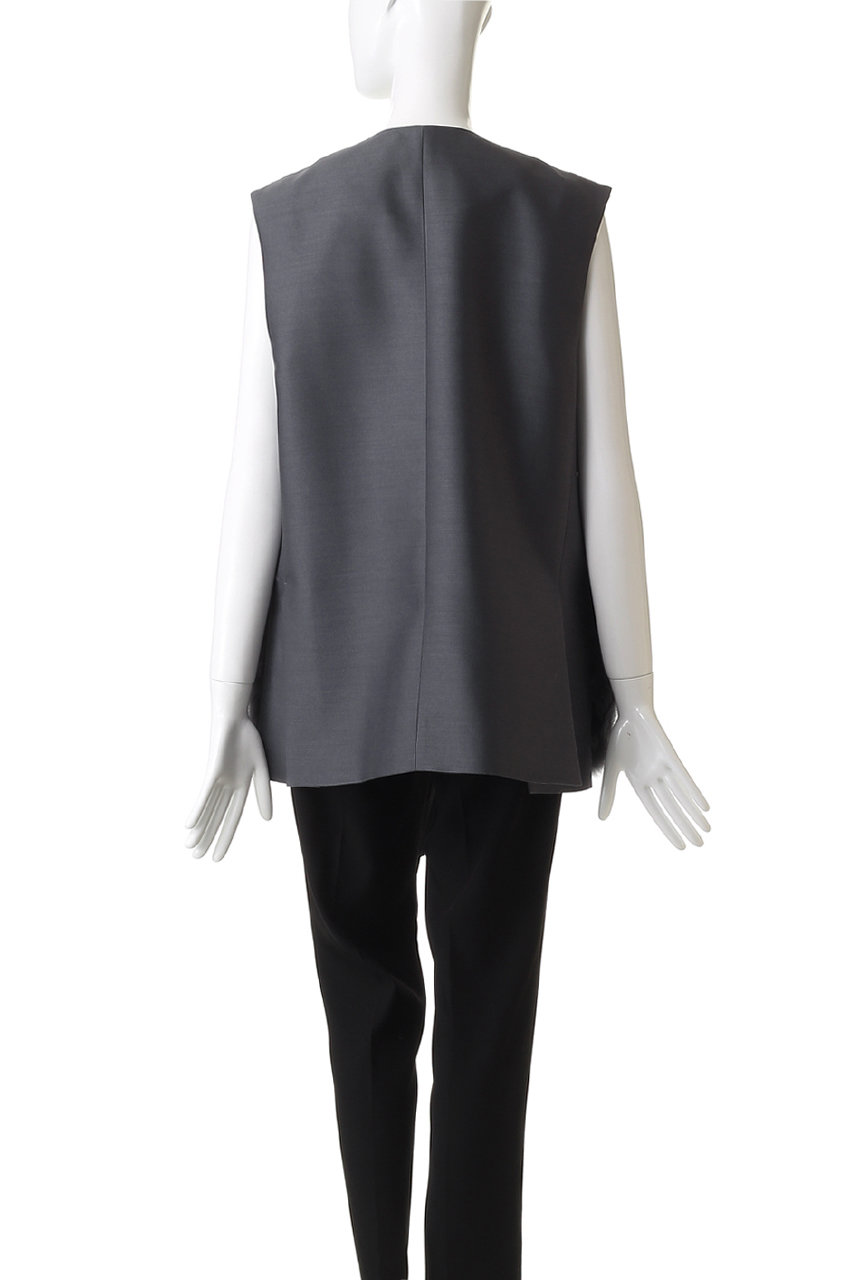 ebure(エブール)｜シルクウールツイル ムートンポケットジレ