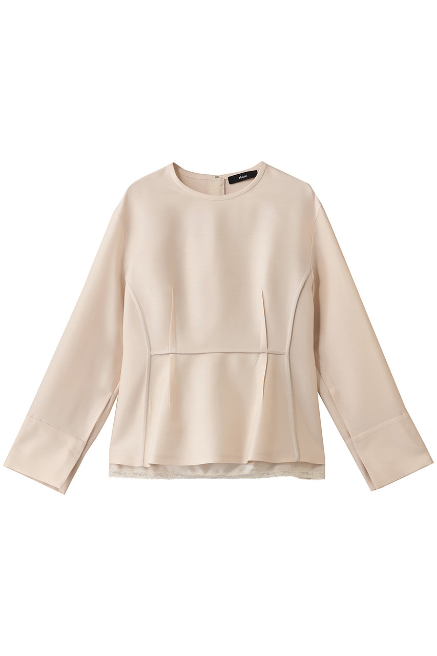 ebure シルクウールツイル キャミコンビプルオーバーブラウス (アイボリー, 38) エブール ELLE SHOP